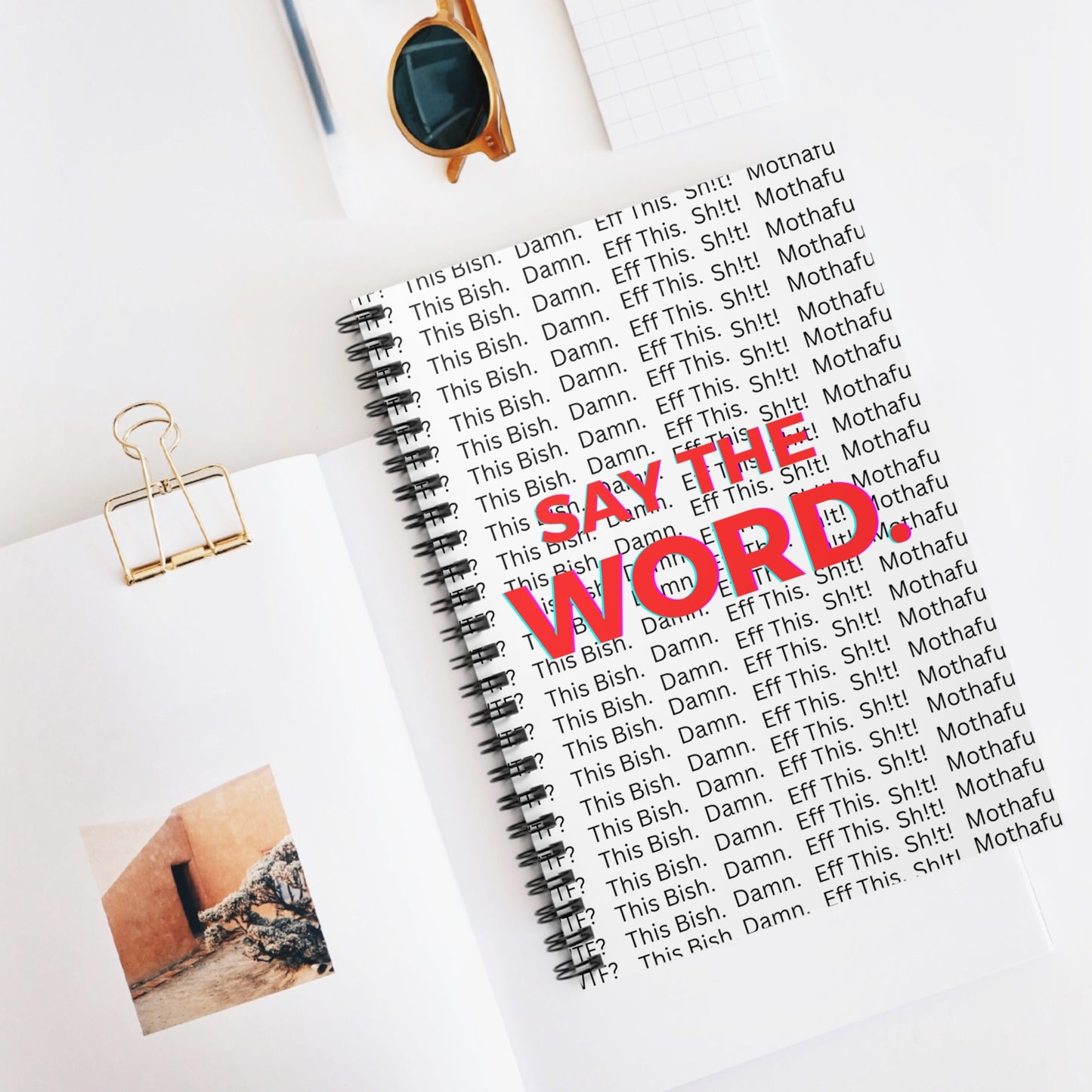 Say The Word-Spiral Notebook - Ruled Line